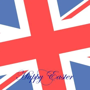 Card Happy Easter for Britain Stock Illustration