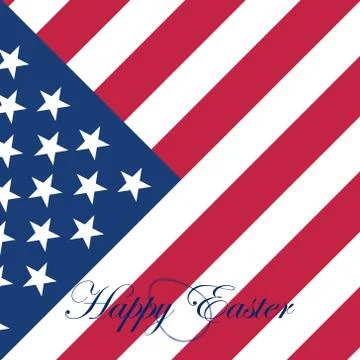 Card happy Easter for the USA Stock Illustration