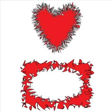 Card with heart Illustrazione stock