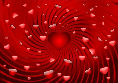 Card with hearts Stock Illustration