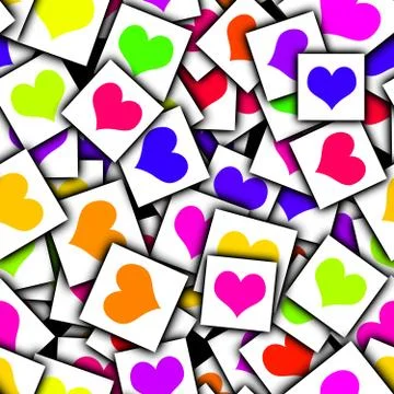 Card with hearts Stock Photos