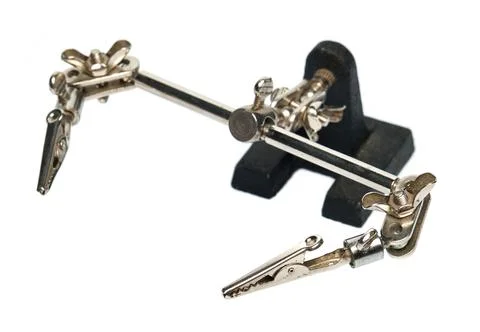 Card holder third hand isolate on white background Stock Photos