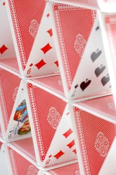 Card house Stock Photos