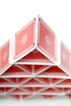 Card house Stock Photos
