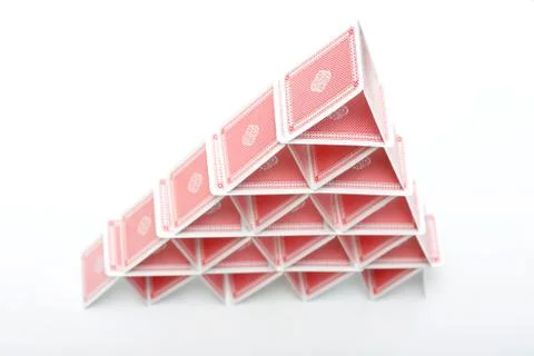 Card house Stock Photos