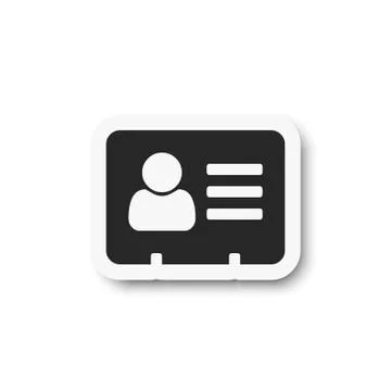 Card Icon, flat design style Stock Illustration
