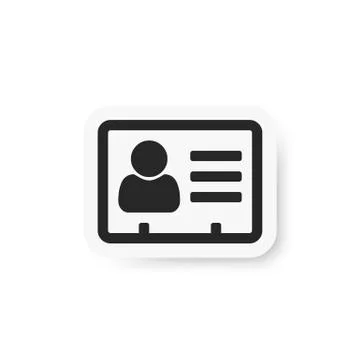 Card Icon, flat design style Stock Illustration