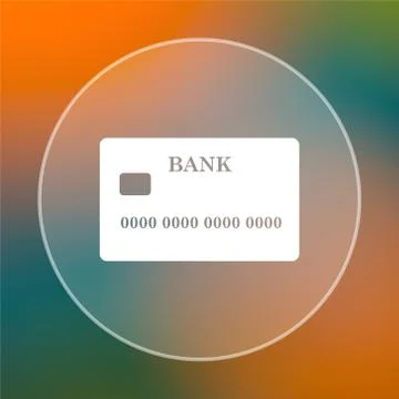 Card icon. Internet button on colored  background.. 스톡 일러스트