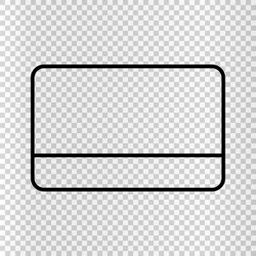 Card icon isolated on transparent background. Credit card and identificatio.. Stock Illustration