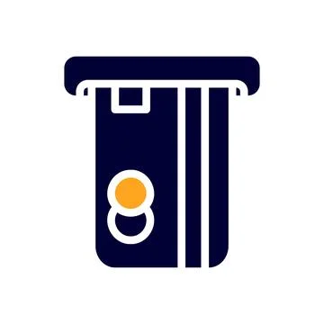 Card icon solid orange black business symbol illustration. イラスト素材