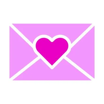 Card icon solid pink style valentine illustration vector element and symbol.. Stock Illustration