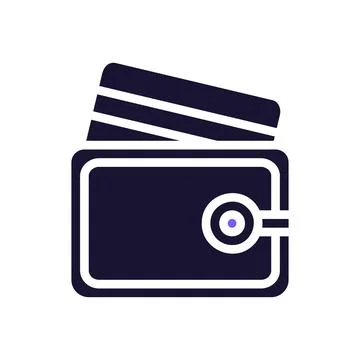 Card icon solid purple black business symbol illustration. イラスト素材