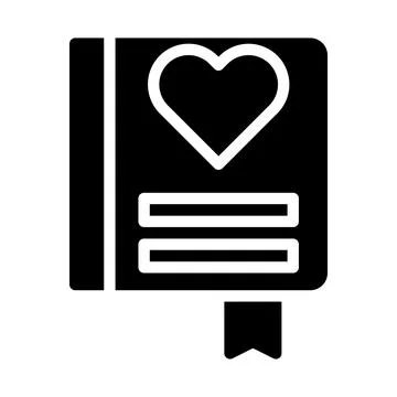 Card icon solid style valentine illustration vector element and symbol perfec Stock Illustration