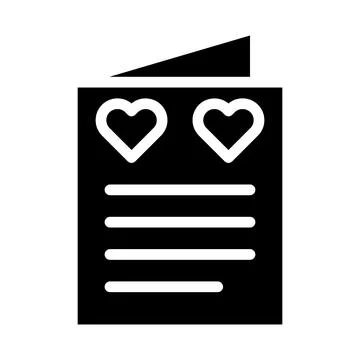 Card icon solid style valentine illustration vector element and symbol perfec Stock Illustration