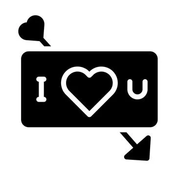 Card icon solid style valentine illustration vector element and symbol perfec Illustrazione stock