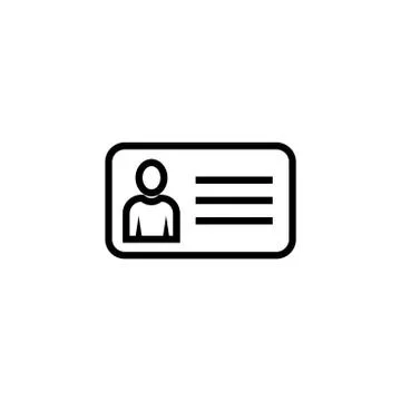 Card id icon. One of set web icons Stock Illustration
