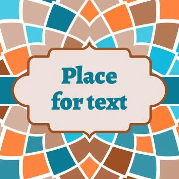 Card with image of abstract geometry background Illustrazione stock