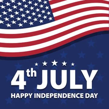 Card for Independence Day. Poster. Vector illustration Stock Illustration