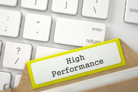 Card Index with High Performance. 3D Stock Illustration