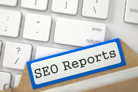 Card Index  SEO Reports Stock Illustration