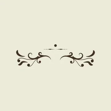 Card Invitation frame element. Victorian Grunge Calligraphic Stock Illustration