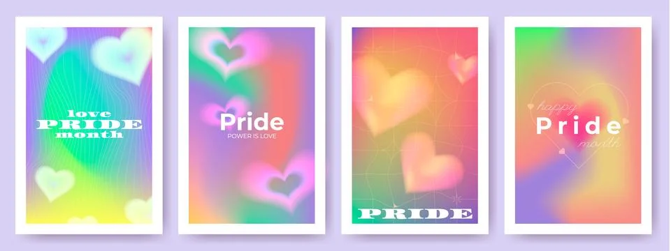 Card with iridescent gradient background Stock Illustration