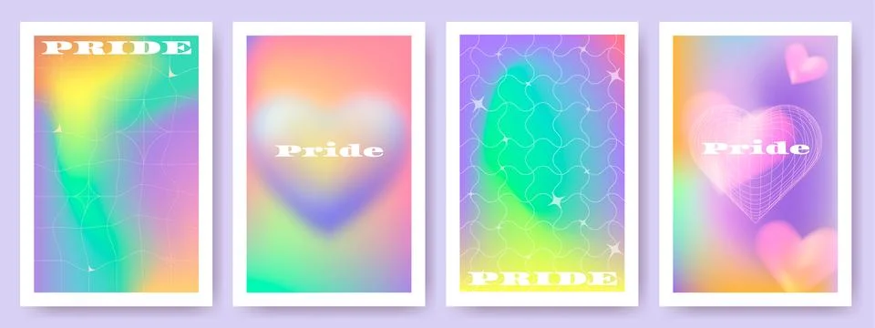 Card with iridescent gradient background イラスト素材