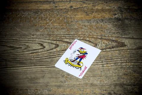 Card with joker Stock Photos
