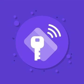 Card key or electronic pass vector icon Stock Illustration