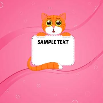Card with kitten Stock Illustration