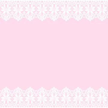 Card with lace border Stock Illustration
