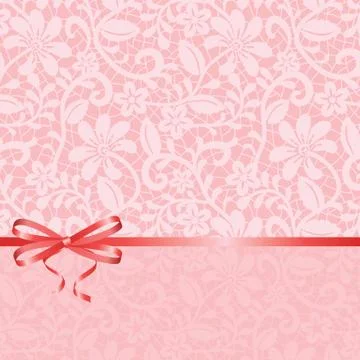 Card with lace Stock Illustration