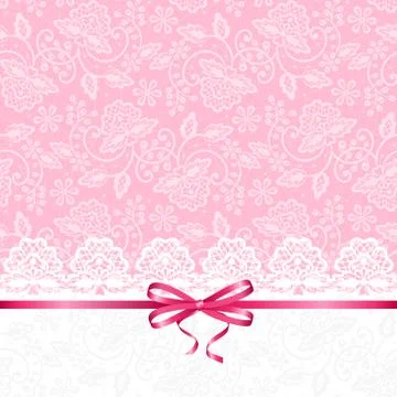 Card with lace Stock Illustration