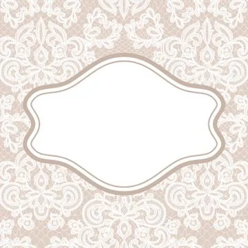 Card with lace Stock Illustration