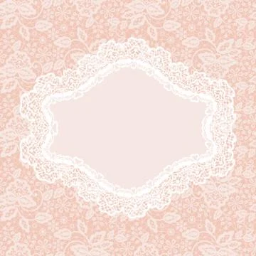 Card with lace Stock Illustration