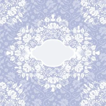 Card with lace Stock Illustration