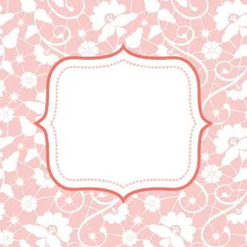 Card with lace Stock Illustration