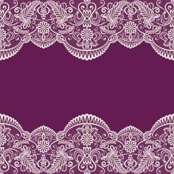 Card with lace Illustrazione stock