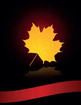 Card with leaves Stock Illustration