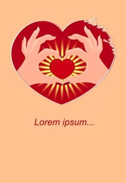 Card for lovers, with the ability to insert your text. Vector Stock Illustration