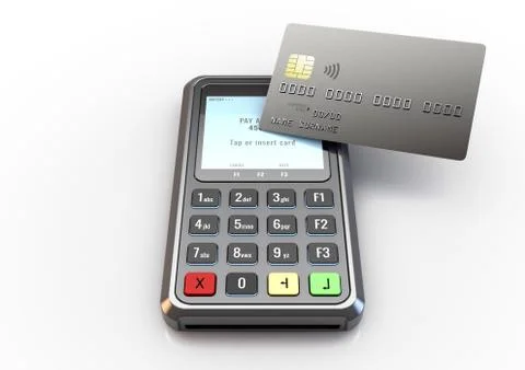Card Machine And Tap To Pay Illustrazione stock