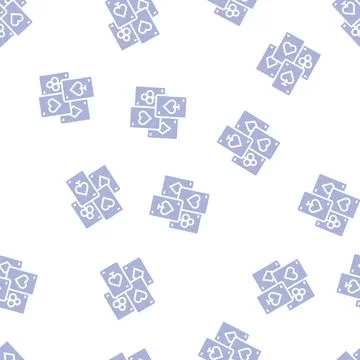 Card magic glyph seamless pattern Stock Illustration