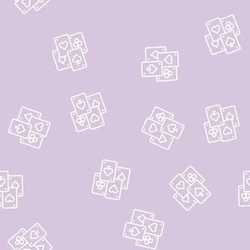 Card magic line seamless pattern Stock Illustration