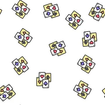 Card magic vector seamless pattern Stock Illustration