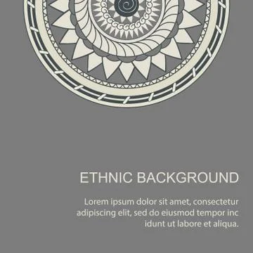 Card with mandala in boho style Stock Illustration