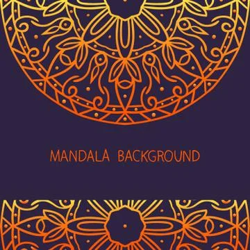 Card with mandala Stock Illustration
