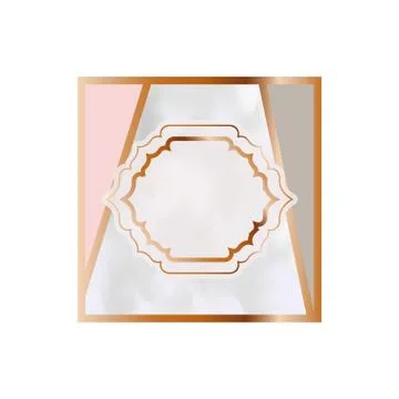 Card with marble texture icon Stock Illustration