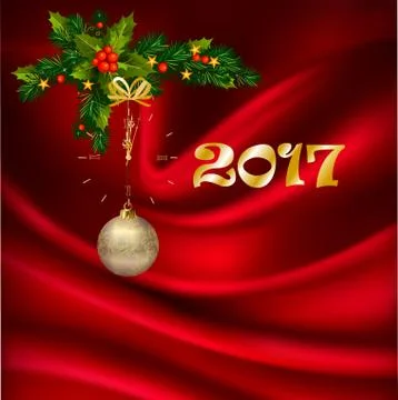 Card for the New Year, Stock Illustration