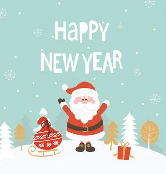 Card for new year. Stock Illustration