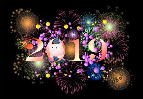 Card for the New Year Stock Illustration